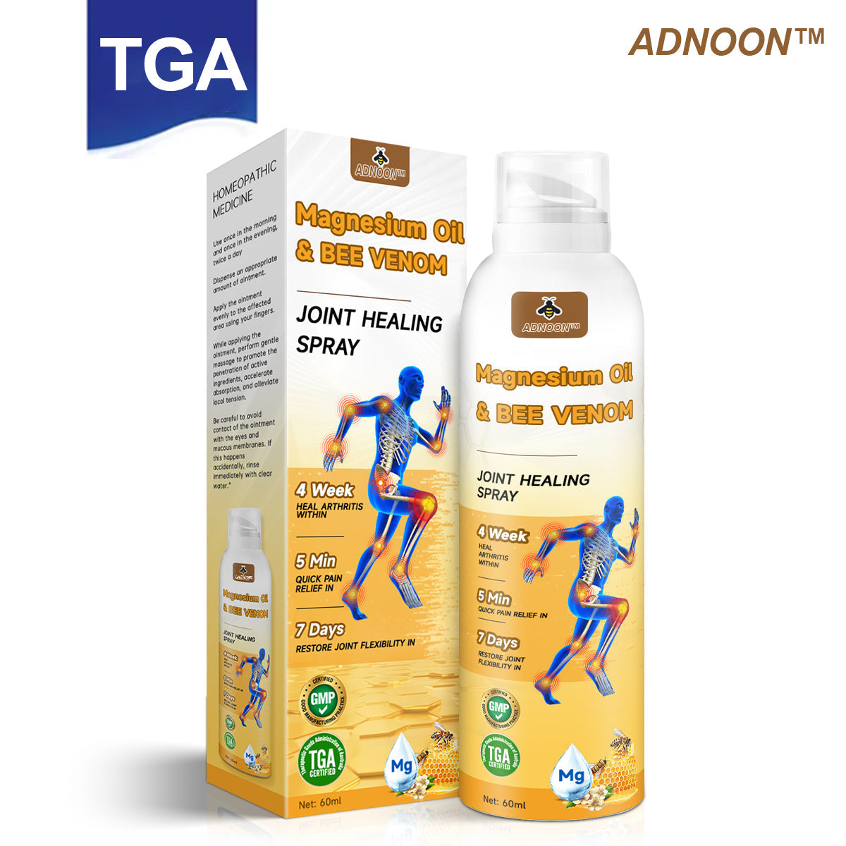 💧🐝ADNOON™ Magnesium Oil & Bee Venom Joint Healing Spray👨⚕️Australian Orthopaedic Association (AOA)