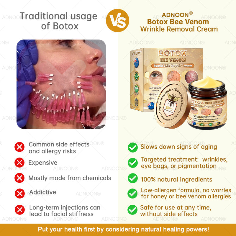 Mayo Clinic Official: 🐝ADNOON®Botox Skin Treatment Cream Anti-aging, Hydrating, Skin Repair, Even Tone, Acne and Dark Spot Treatment, Wart and Mole Removal, Psoriasis Relief🧑⚕️