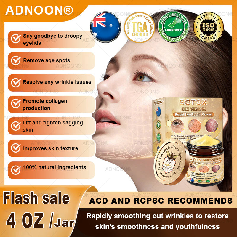 Mayo Clinic Official: 🐝ADNOON®Botox Skin Treatment Cream Anti-aging, Hydrating, Skin Repair, Even Tone, Acne and Dark Spot Treatment, Wart and Mole Removal, Psoriasis Relief🧑⚕️