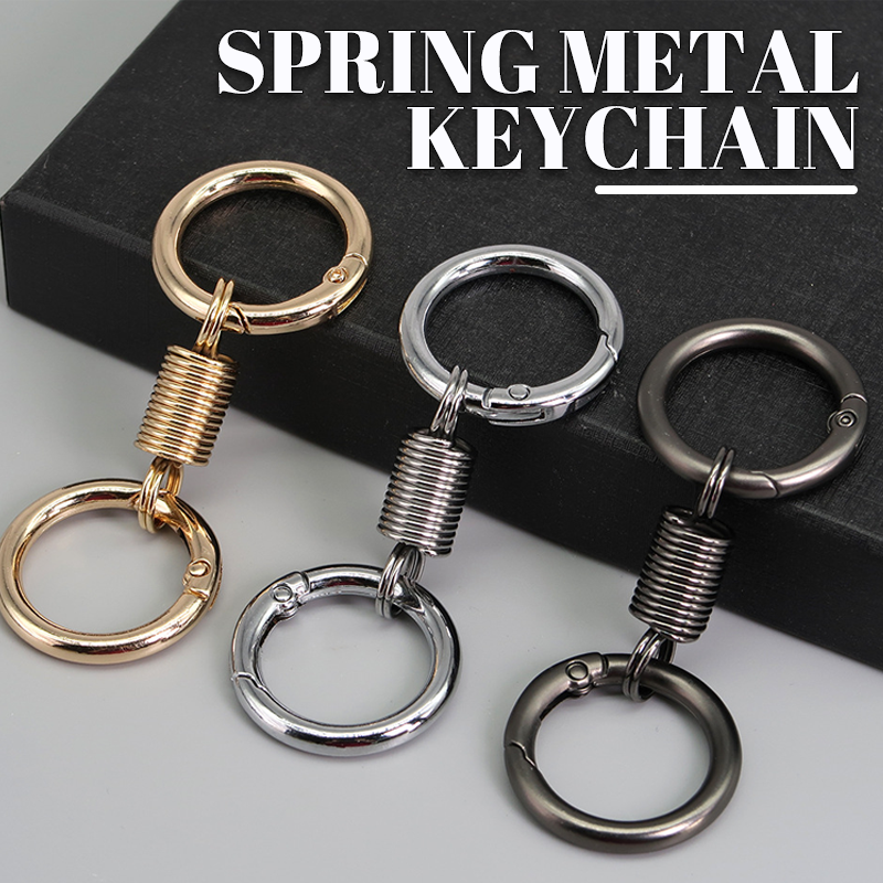(๐ฅ2024Last Day Promotion - 49% off)Nordic Retro Spring Double Ring Keychain