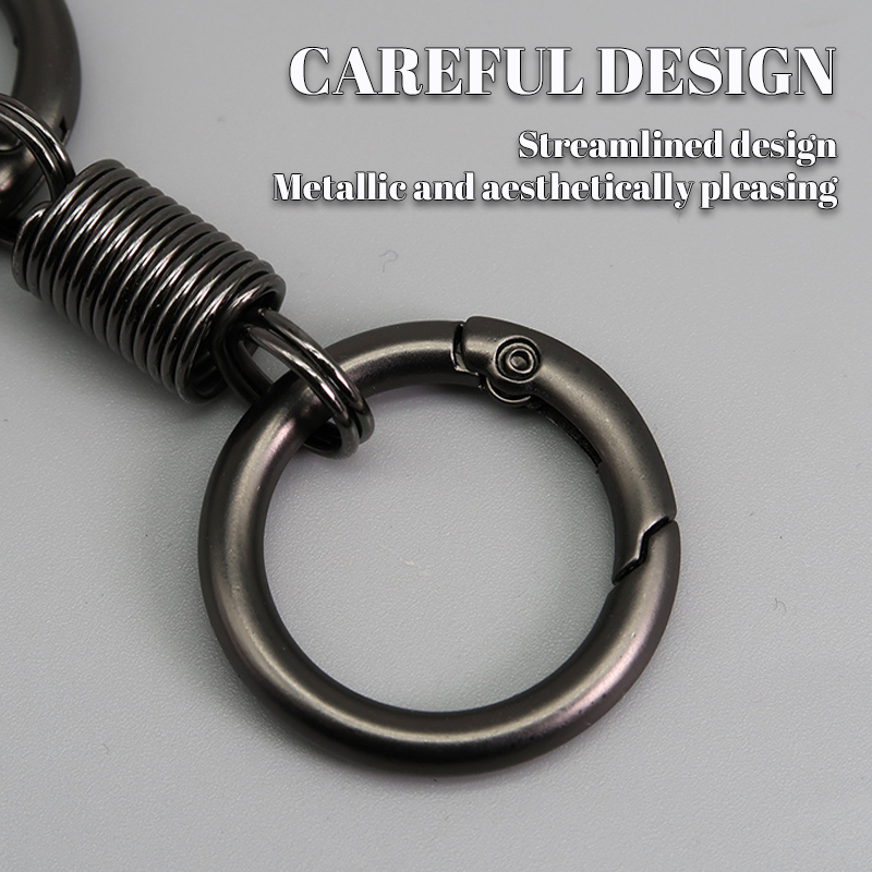 (๐ฅ2024Last Day Promotion - 49% off)Nordic Retro Spring Double Ring Keychain