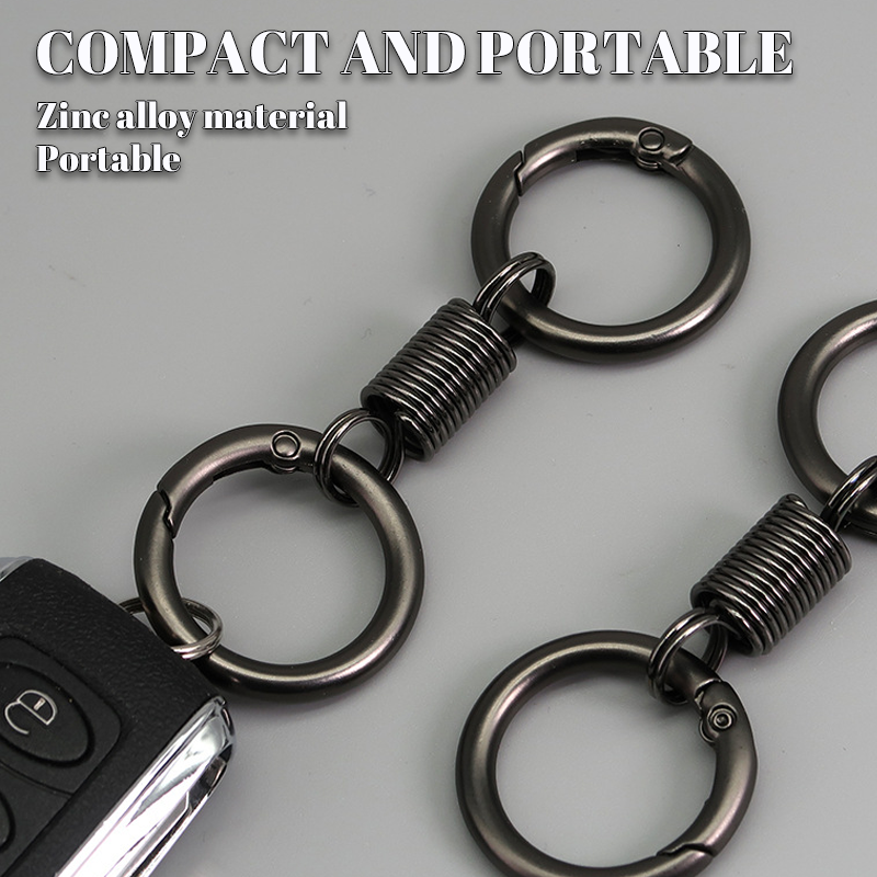(๐ฅ2024Last Day Promotion - 49% off)Nordic Retro Spring Double Ring Keychain