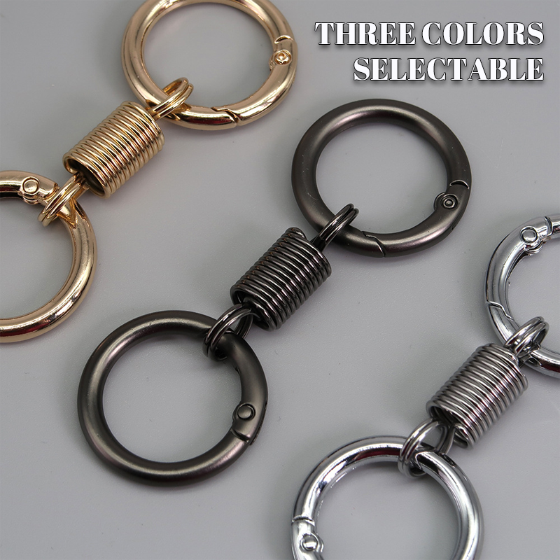 (๐ฅ2024Last Day Promotion - 49% off)Nordic Retro Spring Double Ring Keychain