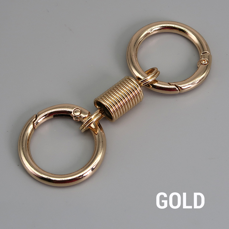 (๐ฅ2024Last Day Promotion - 49% off)Nordic Retro Spring Double Ring Keychain