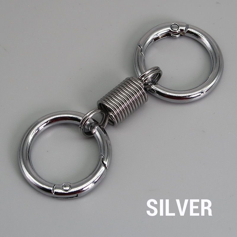 (๐ฅ2024Last Day Promotion - 49% off)Nordic Retro Spring Double Ring Keychain
